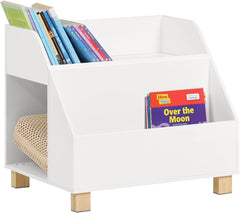 Kids Storage Bookcase 3 Compartments, White Tristar Online