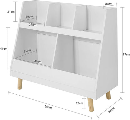 Childrens Shelving Unit, 5 Compartments Bookcase Tristar Online