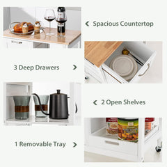 Kitchen Island on Wheels with Storage Tristar Online