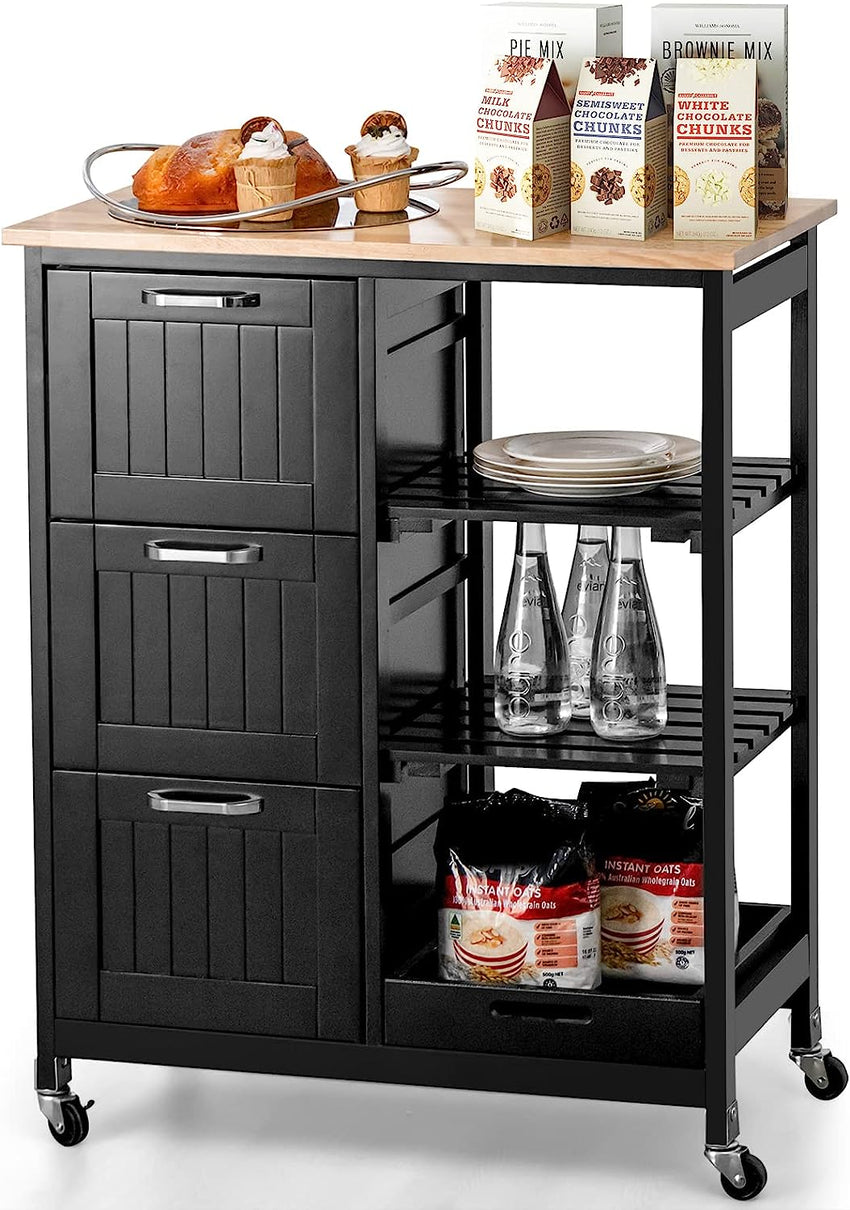 Kitchen Island Cart with Storage, Drawers, Shelves Tristar Online