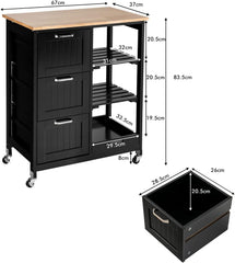 Kitchen Island Cart with Storage, Drawers, Shelves Tristar Online