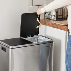 Dual Kitchen Bin, 2 x 30L, Silver Tristar Online