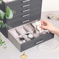 Jewellery Grey Box, 6 Layers,  5 Drawers Tristar Online