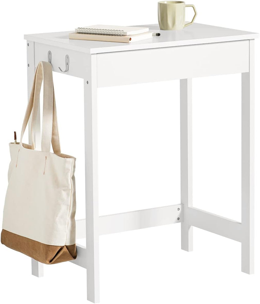 Small White Desk with Drawer Hooks Tristar Online