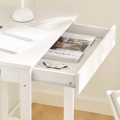 Small White Desk with Drawer Hooks Tristar Online