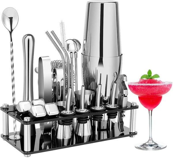 VIKUS Cocktail Shaker Set Boston 23-Piece Stainless Steel and Professional Bar Tools for Drink Mixing Tristar Online