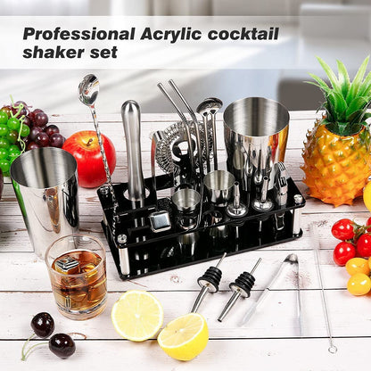 VIKUS Cocktail Shaker Set Boston 23-Piece Stainless Steel and Professional Bar Tools for Drink Mixing Tristar Online