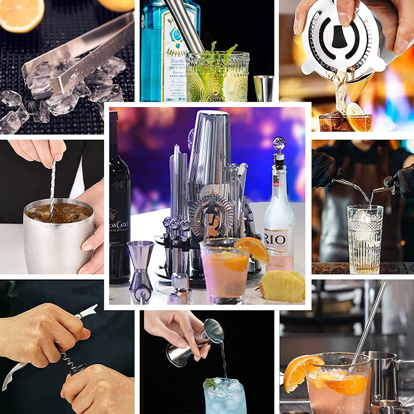 VIKUS Cocktail Shaker Set Boston 23-Piece Stainless Steel and Professional Bar Tools for Drink Mixing Tristar Online