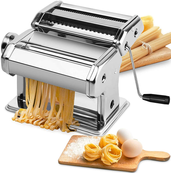VIKUS Pasta Maker Manual Steel Machine with 8 Adjustable Thickness Settings Tristar Online
