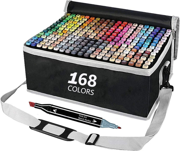 168 Colours Graffiti Pen Permanent Marker Pens Set for Adults and Children Tristar Online