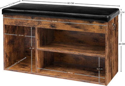 Shoe Storage Bench with Padded Cushion,Flip-Open Storage Box and Adjustable Shelf for Entryway and Living Room Tristar Online