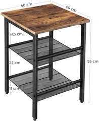 Side Table, 2 Mesh Shelves Tristar Online