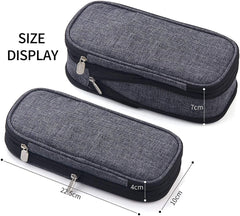 Foldable Large Capacity Pencil Bag for Youth School (Grey) Tristar Online