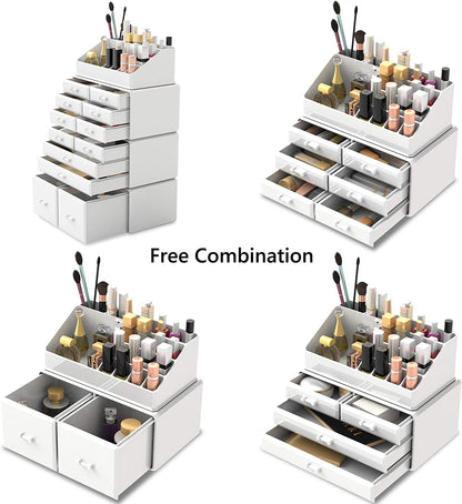 Makeup Cosmetic Organizer Storage with 12 Drawers Display Boxes (White) Tristar Online