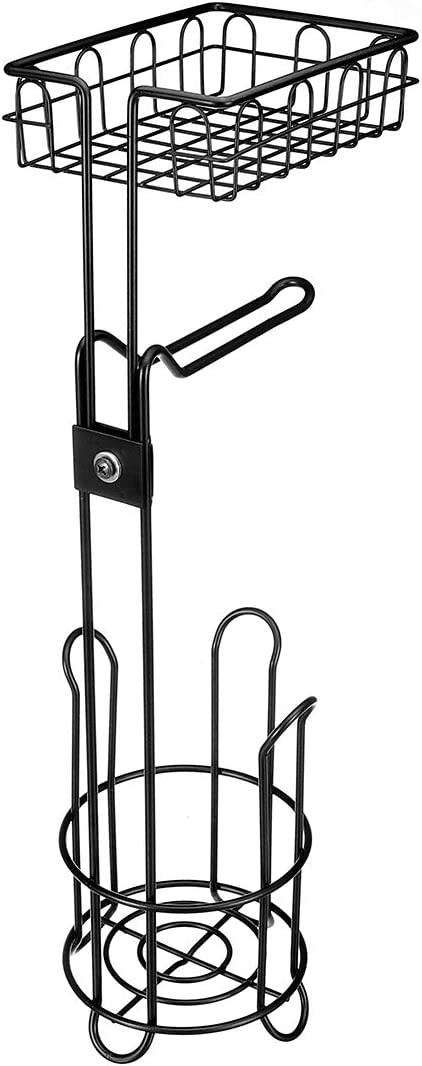 Toilet Paper Holder Stand and Storage Dispenser with Shelf for Bathroom Tristar Online