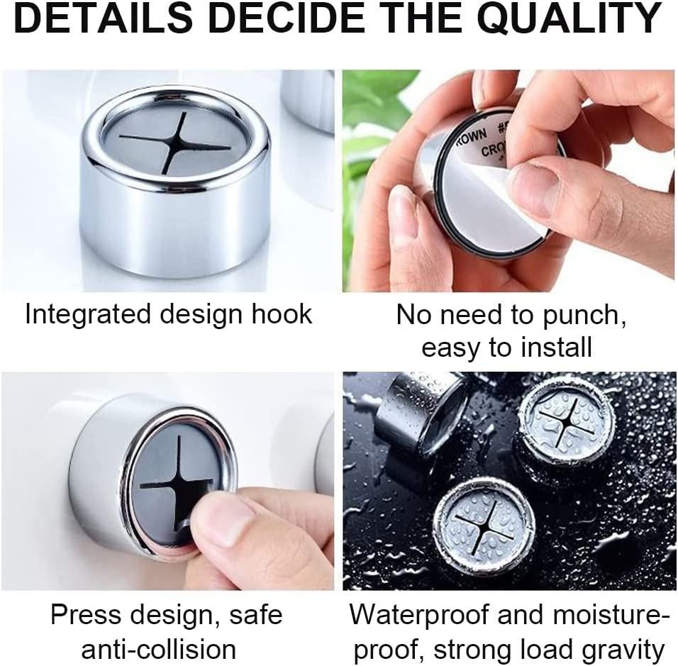 3 Pack Self Adhesive Round Towel Hooks for Kitchen and Bathroom Tristar Online