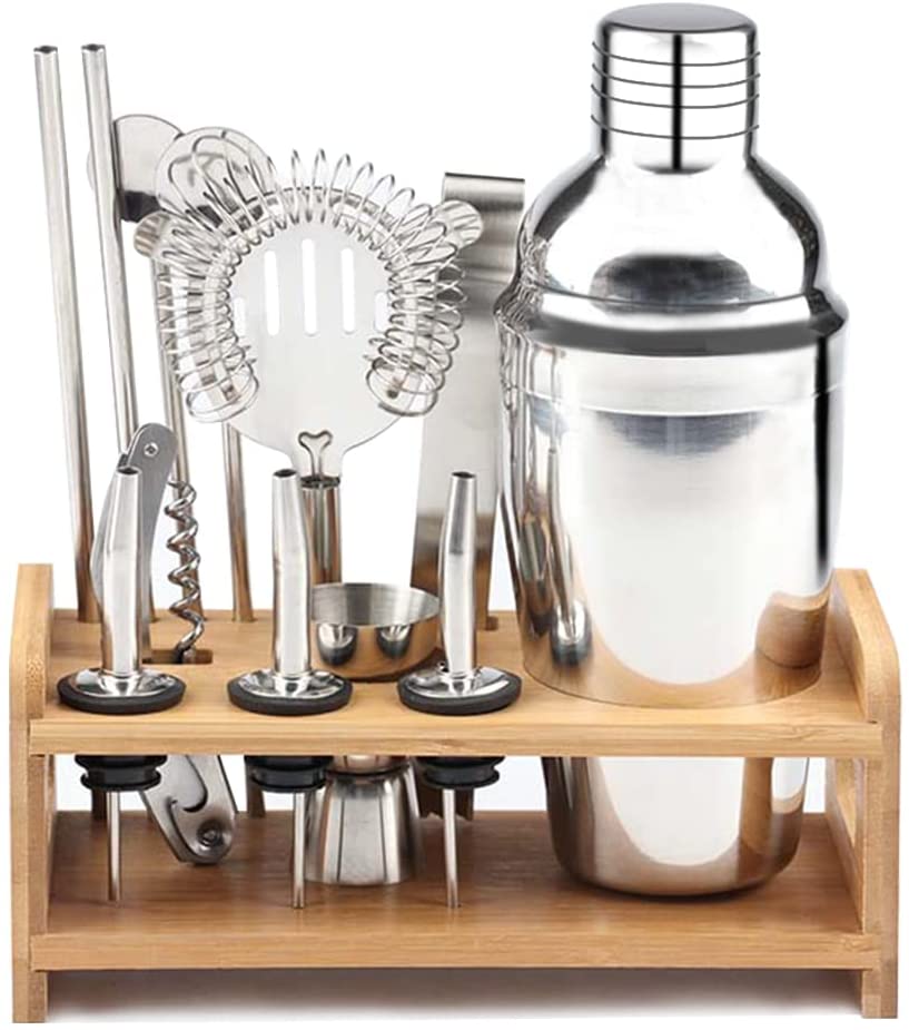 VIKUS Steel Shaker Cocktail Bar Set Kit with 13 Pieces Bar Utensils Tristar Online