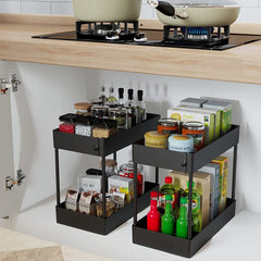 2 Tier Multi-Purpose Under Sink Organizer Shelf Storage Rack for Bathroom and Kitchen Tristar Online