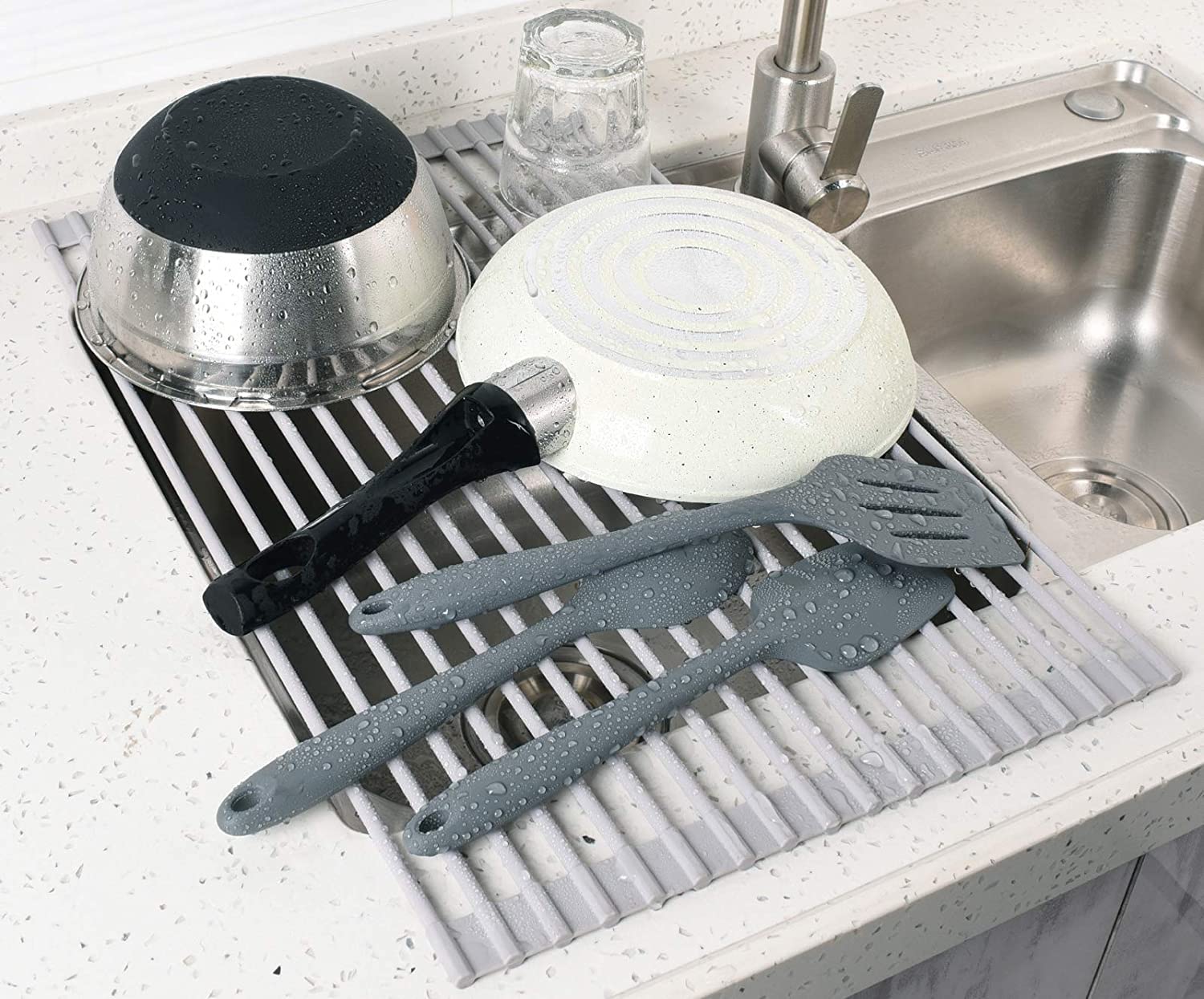 Over The Sink Multipurpose Roll-Up Dish Drying Rack (52 x 33 cm) Tristar Online