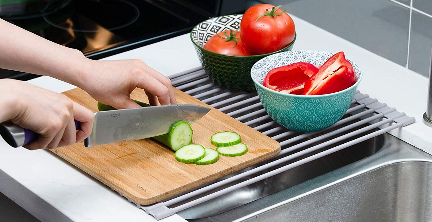 Over The Sink Multipurpose Roll-Up Dish Drying Rack (52 x 33 cm) Tristar Online