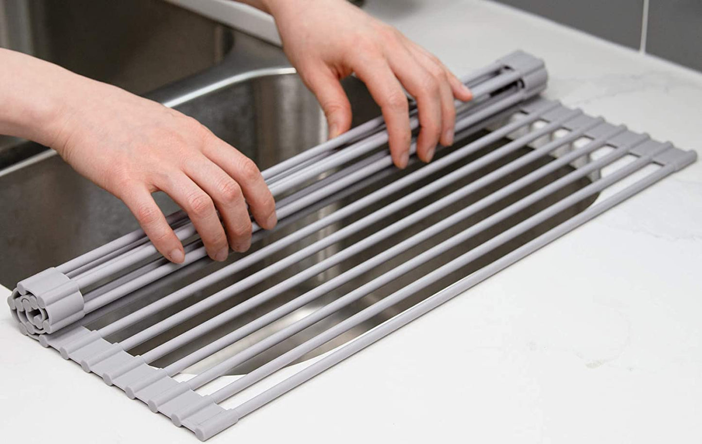 Over The Sink Multipurpose Roll-Up Dish Drying Rack (52 x 33 cm) Tristar Online