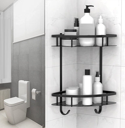 2 Pack Aluminum Adhesive Shower Caddy Corner Shelf Storage Rack for Bathroom Tristar Online