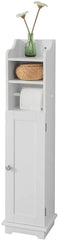 Toilet Paper Holder with Storage, Freestanding Cabinet, Toilet Brush Holder and Toilet Paper Dispenser 20x100x18 cm Tristar Online