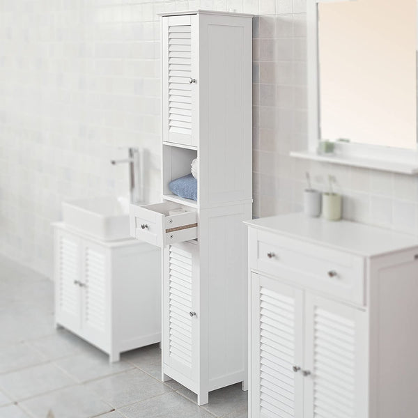Freestanding Tall Bathroom Cabinet 170x32x30 cm Tristar Online