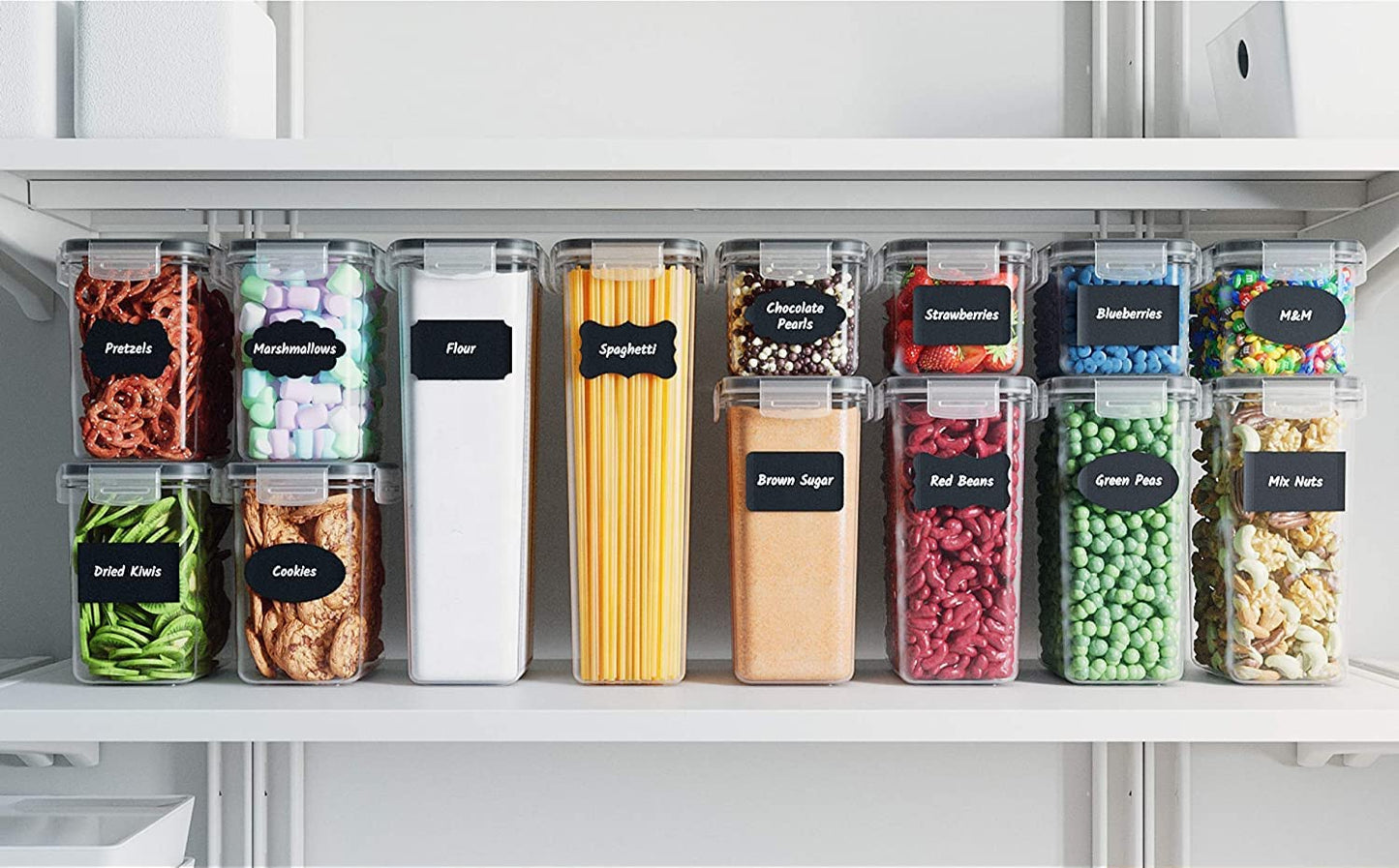 7 Pieces Plastic BPA Free Food Storage Containers for Kitchen (Black) Tristar Online