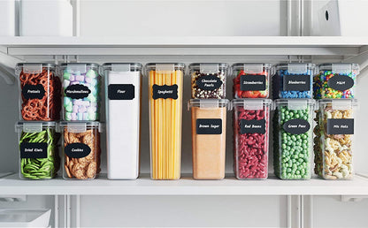 7 Pieces Plastic BPA Free Food Storage Containers for Kitchen (Black) Tristar Online