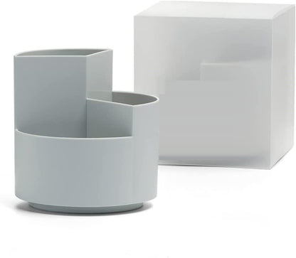 360 degree rotating multi-functional pen holder with 3 separate layer for office desk organiser (Grey) Tristar Online