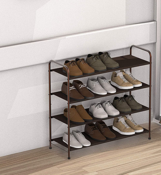 4 Tier Metal Shoe Rack Storage Organiser for Entryway and Bedroom Tristar Online