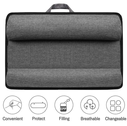 Portable Laptop Desk with Device Ledge, Mouse Pad and Phone Holder for Home Office (Black, 40cm) Tristar Online