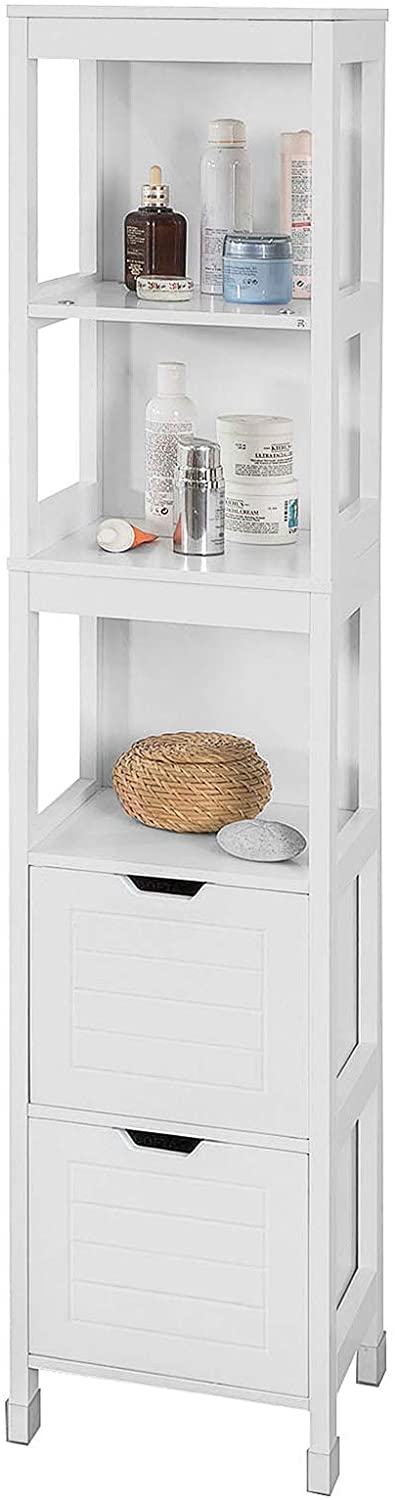 Freestanding Tall Cabinet with Standing Shelves and Drawers Tristar Online