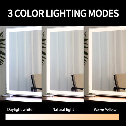 Large Hollywood Makeup Mirror 3 Modes Lighted and Smart Touch Control (92 x 68 cm) Tristar Online