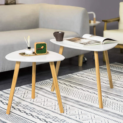 Set of 2 White Side Nesting Tables Tristar Online