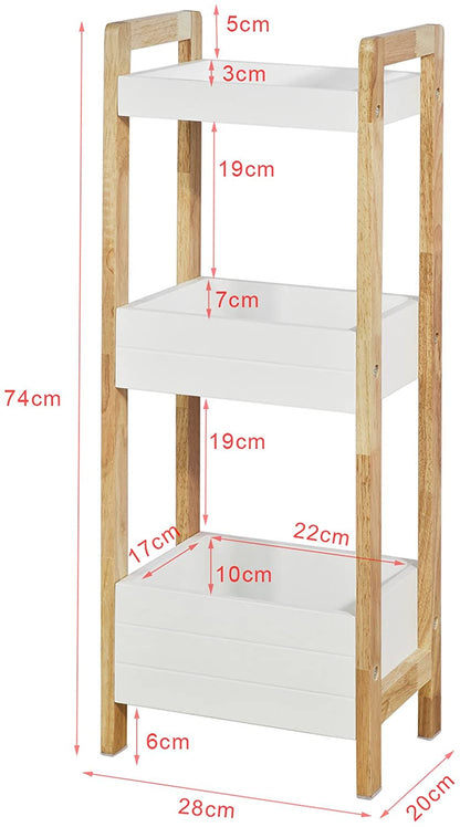 3-Tier White Storage Bathroom Shelf Tristar Online