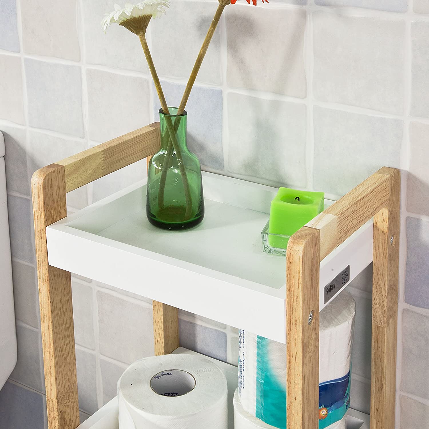 3-Tier White Storage Bathroom Shelf Tristar Online