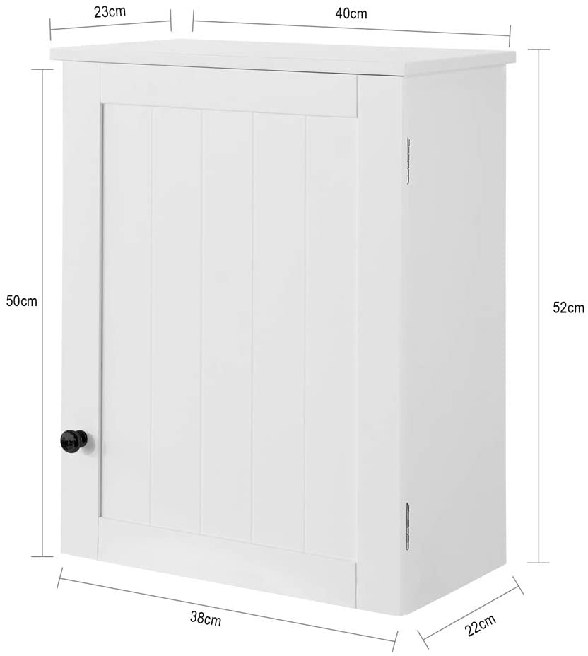 White Wall Cabinet with Door 40x52cm Tristar Online