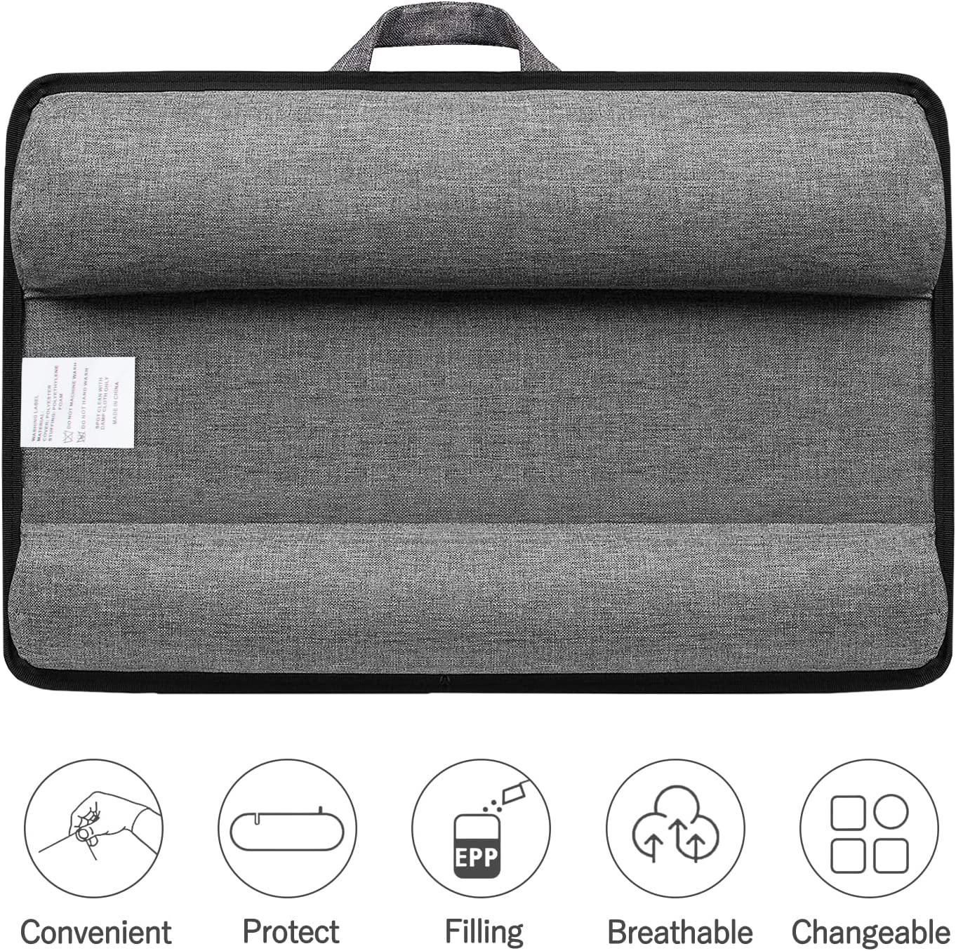 Portable Laptop Desk with Device Ledge, Mouse Pad and Phone Holder for Home Office (Silver, 40cm) Tristar Online