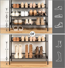 4-Tier Shoe Rack, Industrial Shoe Organizer Storage Bench Tristar Online