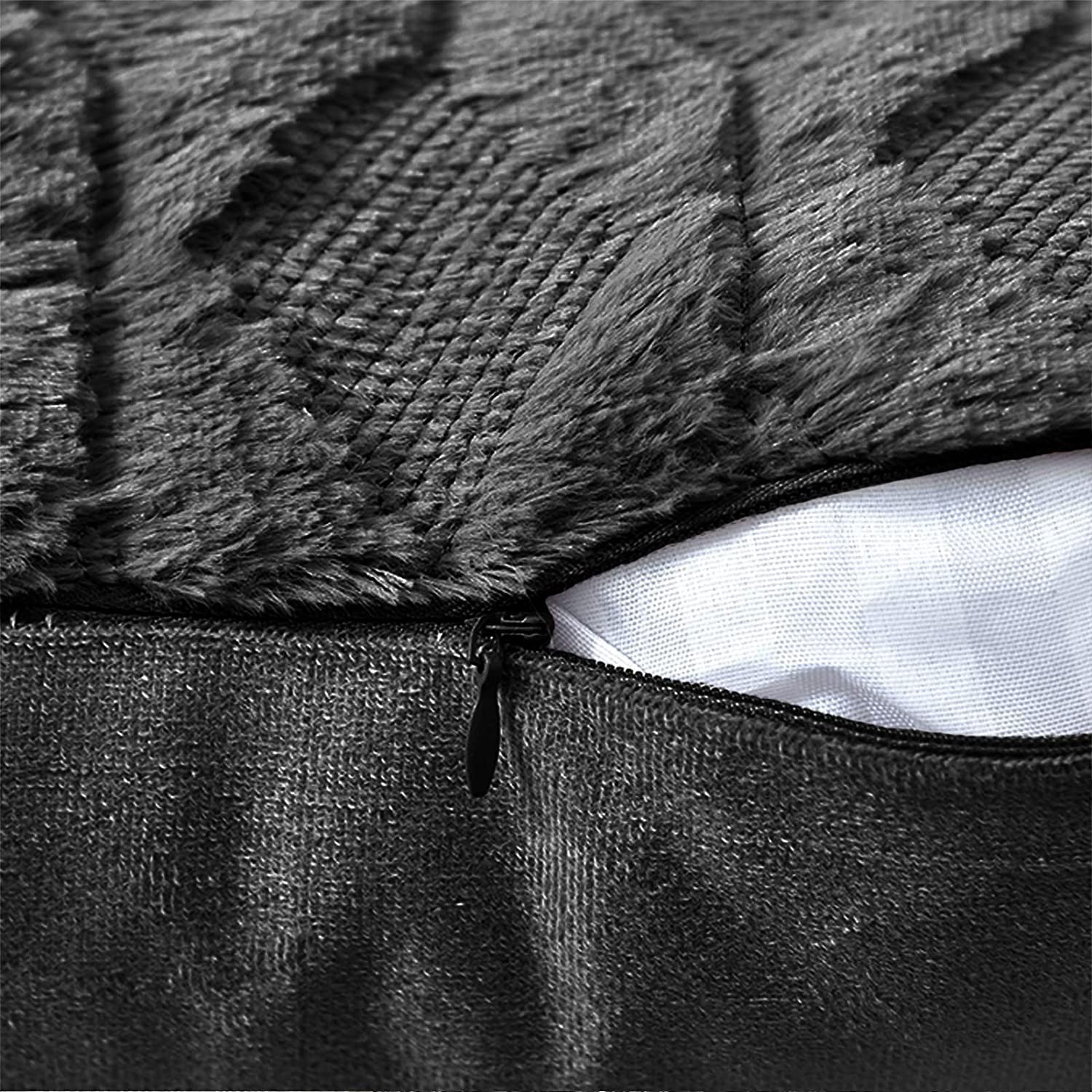 2 Pack Decorative Boho Throw Pillow Covers 45 x 45 cm (Black) Tristar Online