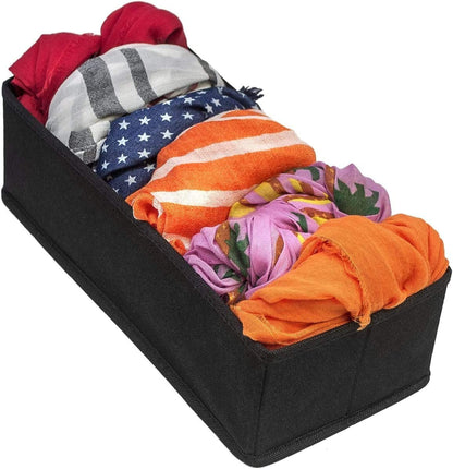 4 Pack Foldable Drawer Dividers Storage Boxes (Black) Tristar Online