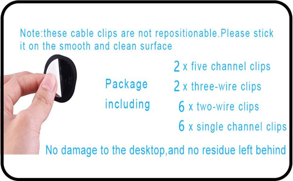 16 Pack Black Cord Organizer Cable Management for Home and Office Tristar Online