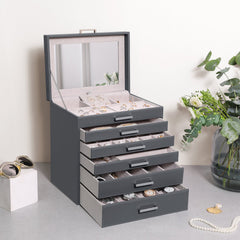 Jewellery White Box, 6 Layers,  5 Drawers Tristar Online