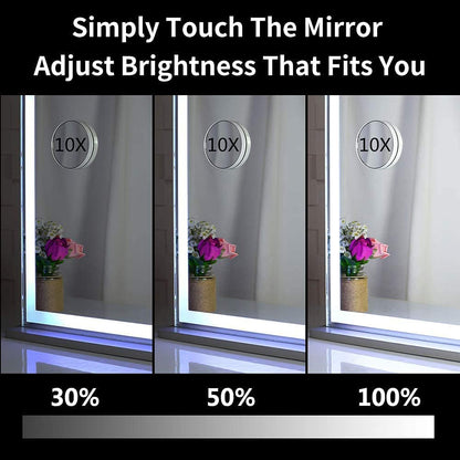 Hollywood LED Makeup Mirror with Smart Touch Control and 3 Colors Dimmable Light (72 x 56 cm) Tristar Online