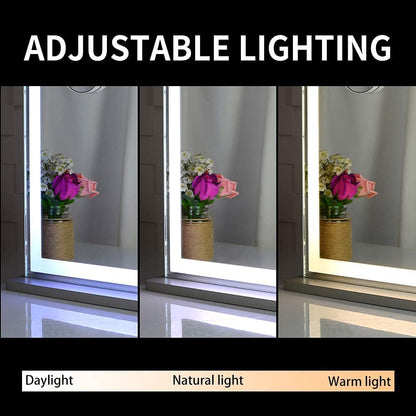Hollywood LED Makeup Mirror with Smart Touch Control and 3 Colors Dimmable Light (72 x 56 cm) Tristar Online