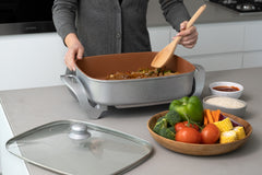 Copper Electric Fry Pan for Cooking, 9.1L Capacity, Non-Stick Tristar Online