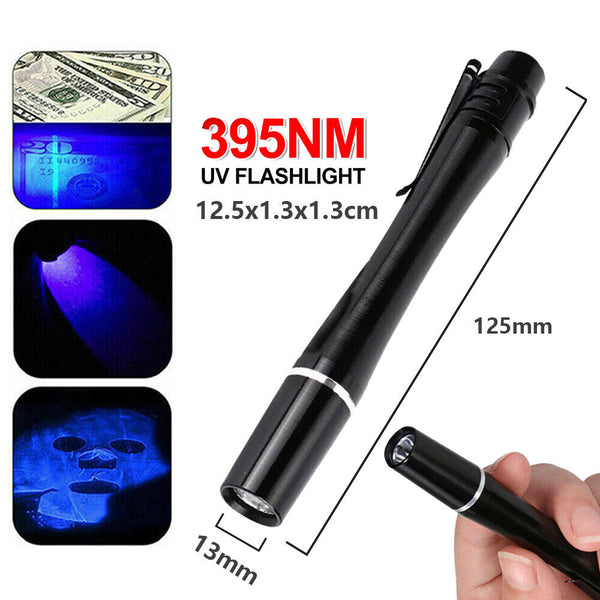 Mini UV 395nm Inspection Pen Torch Ultra Violet Flashlight Pocket Lamp Fluoresce Tristar Online