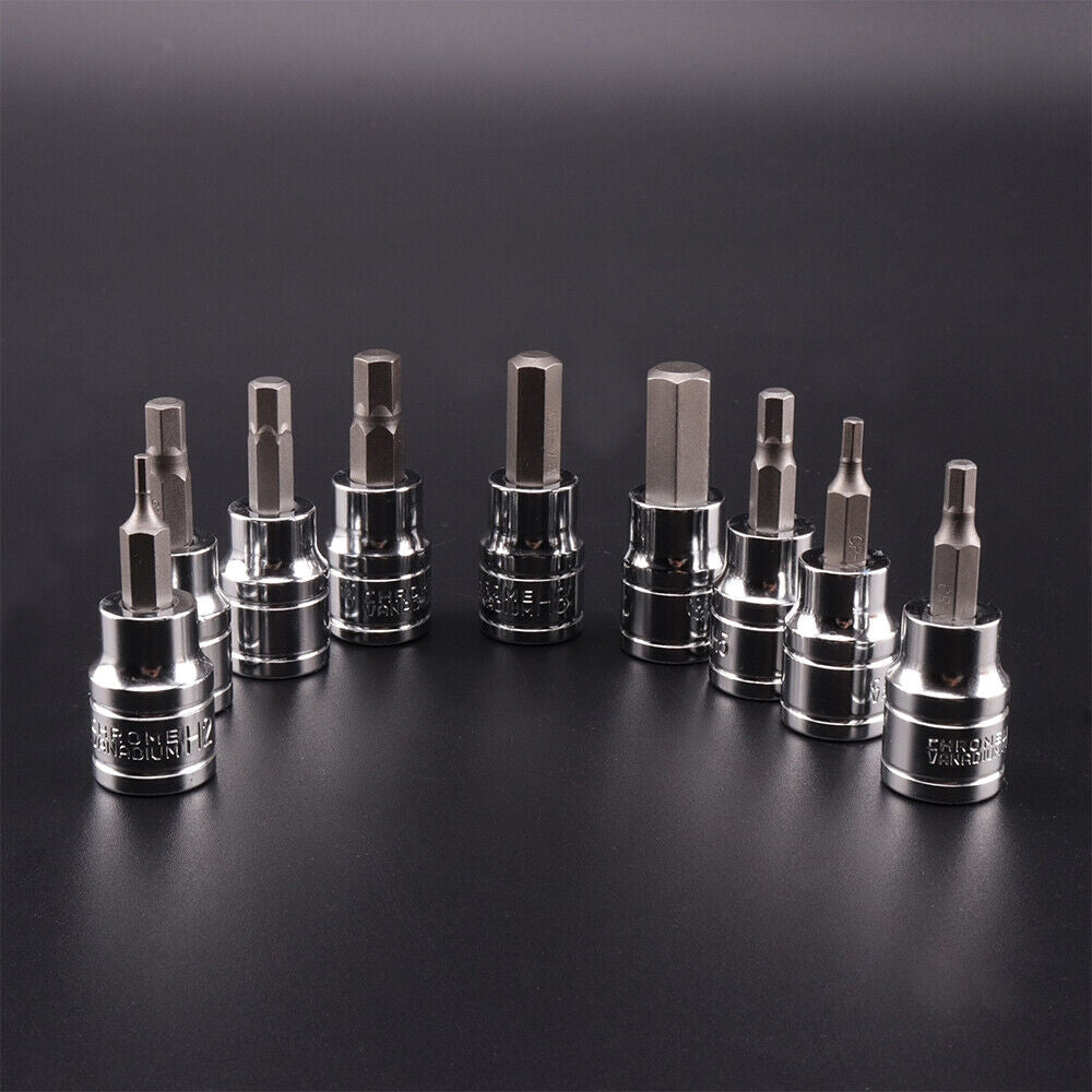 9pcs Allen Key Sockets Hex Bit Socket Set 3/8" Drive Drill Metric Tools 2-10mm Tristar Online